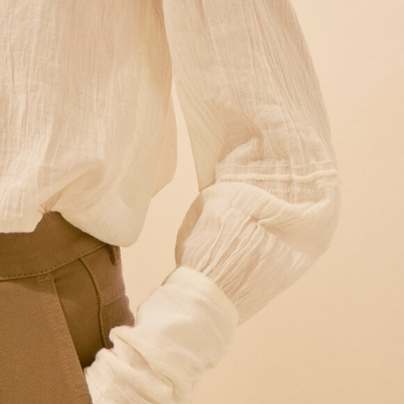 NEW ba&sh 100% Cotton Samy Blouse White Ecru XS, 0 - Picture 4 of 11